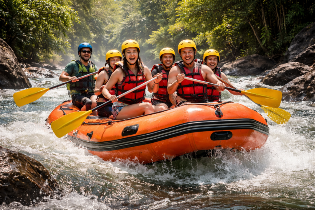 Perahu Karet Rafting Arung Jeram